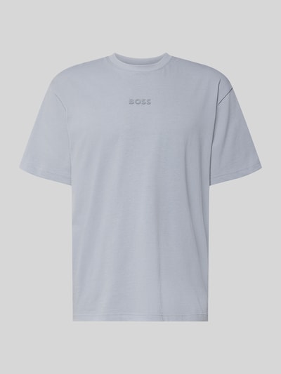 Produktfoto, jasnoszary męski t-shirt o kroju relaxed fit z gładkiej bawełny, model 'TEE 10' od BOSS Green.