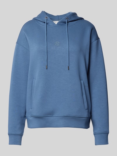 MSCH Copenhagen Hoodie mit Label-Detail Modell 'Ima' Rauchblau 2