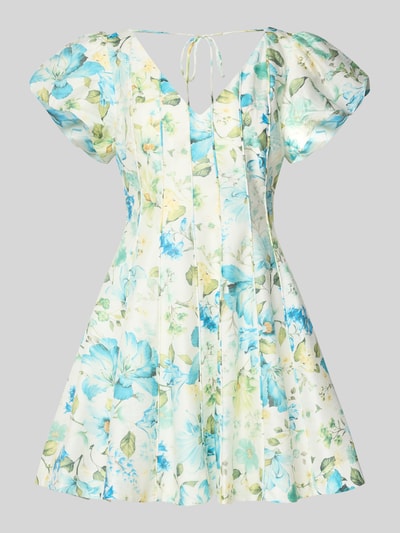 Forever New Ausgestelltes Cocktailkleid aus Lyocell-Mix mit Leinen-Anteil Modell 'CAMDEN' Bleu 2