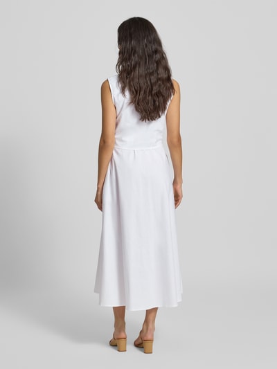 Oui Sukienka midi z wiązanym detalem Złamany biały 5