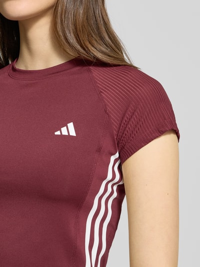 ADIDAS SPORTSWEAR Kort T-shirt met labelprint Aubergine - 3