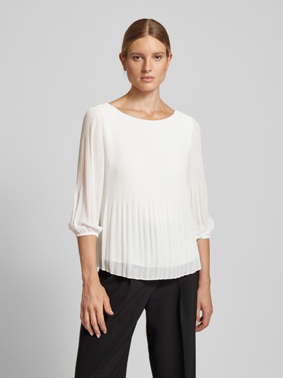 s.Oliver BLACK LABEL Regular Fit Bluse aus Chiffon Offwhite 4