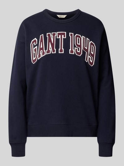 GANT Relaxed Fit Sweatshirt aus reiner Baumwolle Rauchblau Melange 1