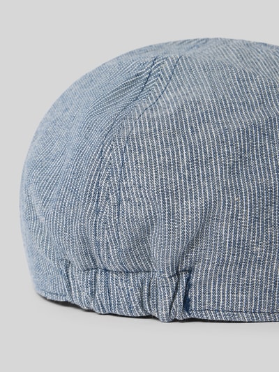 Produktfoto, Schiebermütze mit Leinen-Anteil von Müller Headwear, mieszanka bawełny i lnu, tkanina stylizowana na denim, zaokrąglony krój, częściowo elastyczny pas