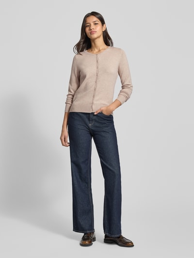 Christian Berg Woman Vest met knoopsluiting Metallic beige gemêleerd - 1