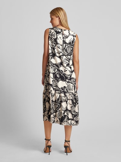 OPUS Midi-jurk met all-over print, model 'Wicy art' Zwart - 5
