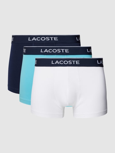 Lacoste Trunks mit elastischem Logo-Bund im 3er-Pack Aqua 1