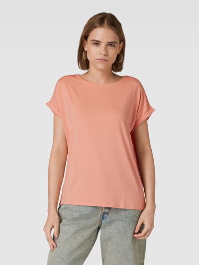 QS T-shirt met kapmouwen Zalm - 4