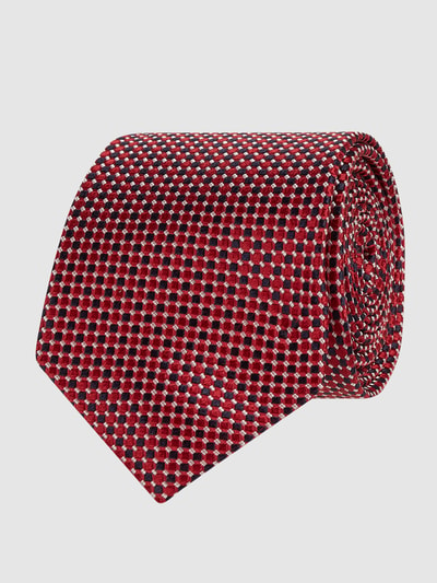 Eterna Slim Fit Stropdas van zijde (7,5 cm) Rood - 1