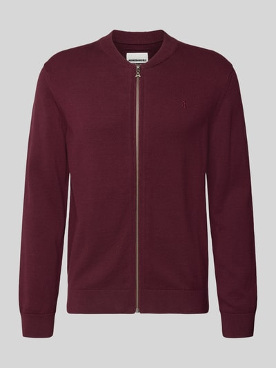 Armedangels Regular Fit Strickjacke aus reiner Bio-Baumwolle Modell 'AGAAMON' Bordeaux 2
