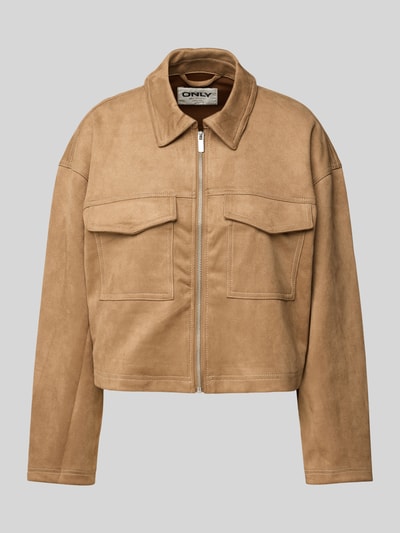 Only Kurtka o kroju oversized z imitacji zamszu model ‘STINA’ Piaskowy 2