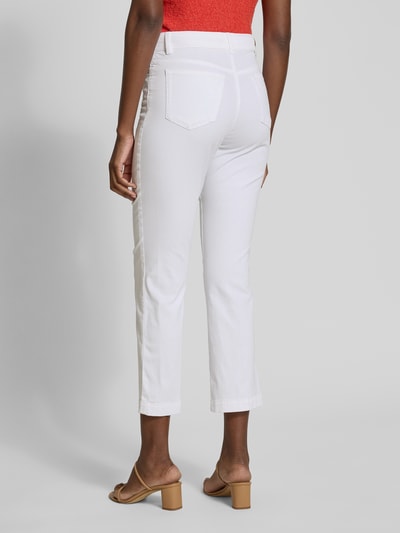 Marc Cain Straight Fit Jeans im 5-Pocket-Design mit Label-Detail Weiss 5
