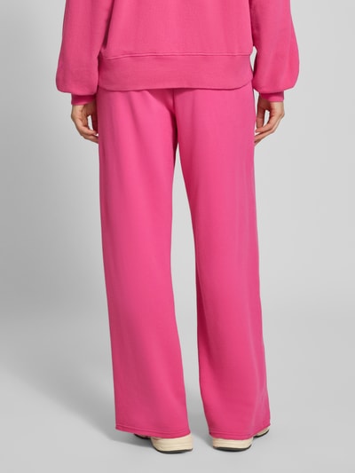 American Vintage Sweatbroek met elastische band Felroze - 5