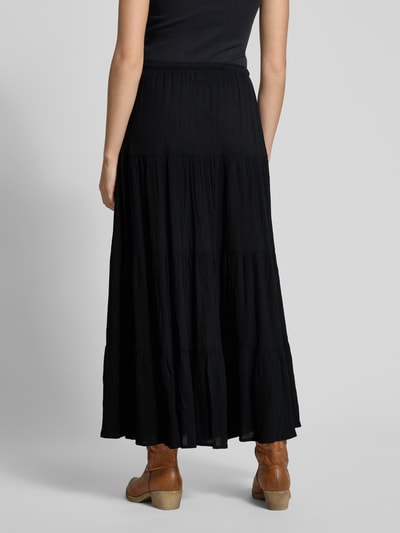 Review Długa spódnica z marszczeniem Czarny 5