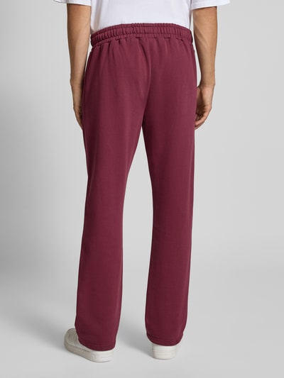 Pegador Sweatpants met logostitching en steekzakken Bordeaux - 5