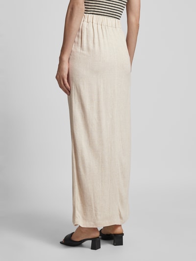 Vero Moda Midirok met loopsplit, model 'VERA' Beige - 5