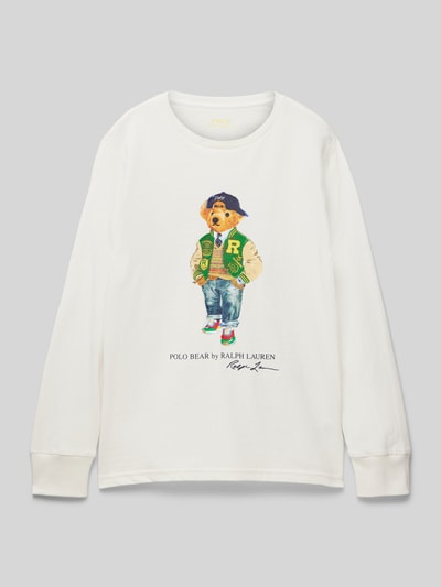 Polo Ralph Lauren Teens Shirt met lange mouwen en motiefprint Offwhite - 1