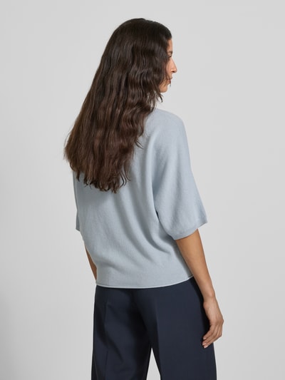 Luisa Cerano Strickpullover mit gerippten Abschlüssen Bleu 5