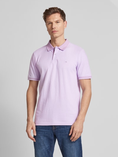 Fynch-Hatton Regular fit poloshirt met logostitching Lila - 4