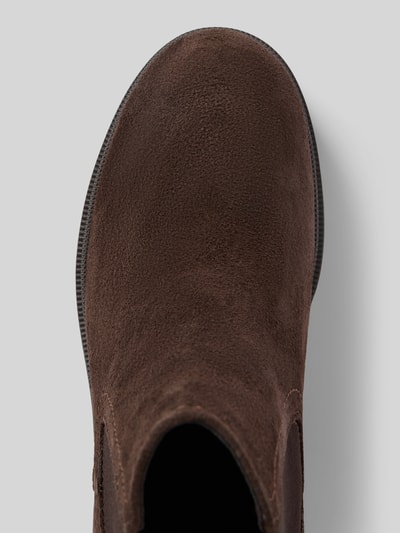 Produktfoto, braune Boots aus echtem Leder von Tamaris mit feiner Wildleder-Textur, Damen Stiefel / Boots von Tamaris.