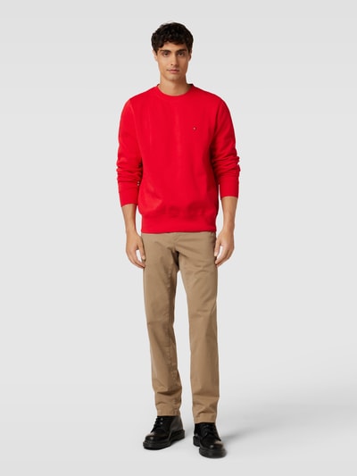 Tommy Hilfiger Sweatshirt mit Label-Stitching c Rot 1