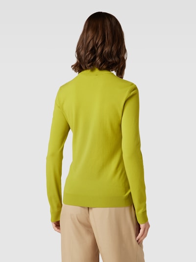Marc Cain Gebreide pullover met opstaande kraag, model 'ADDITIONS' Appeltjesgroen - 5