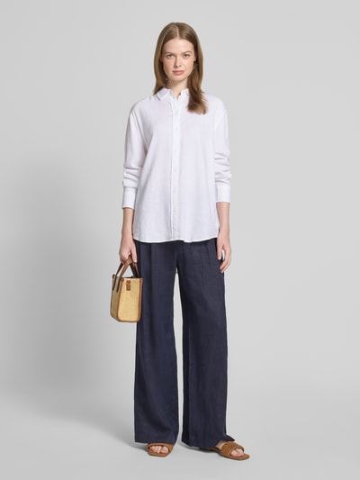 Vero Moda Boxy Fit Leinenbluse mit Passe Modell 'LINN' Offwhite 1