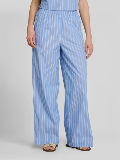 Tom Tailor Denim Wide Leg Hose aus reiner Baumwolle Bleu Melange 4