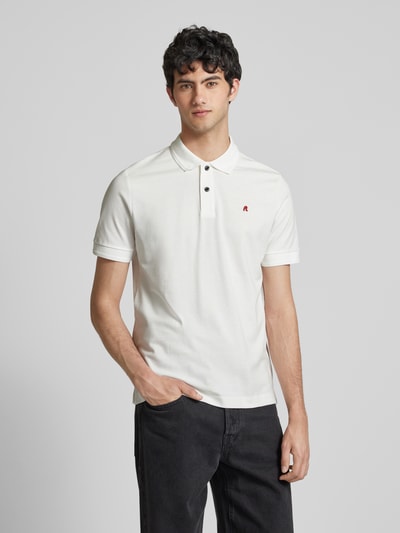 Replay Regular Fit Poloshirt mit Logo-Stitching Offwhite 4