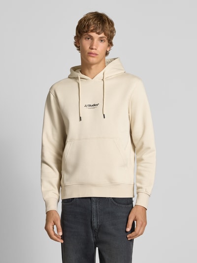 Jack & Jones Hoodie met labelprint, model 'SOHO' Beige - 4