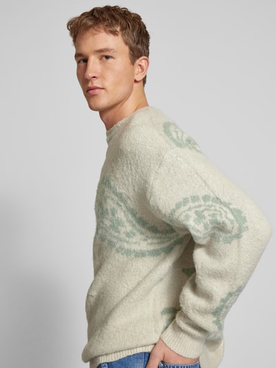 Only & Sons Strickpullover mit gerippten Abschlüssen Modell 'RONNIE' Offwhite 3