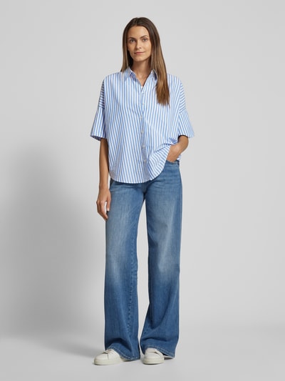 Emily Van den Bergh Bluse mit Streifenmuster Blau 1