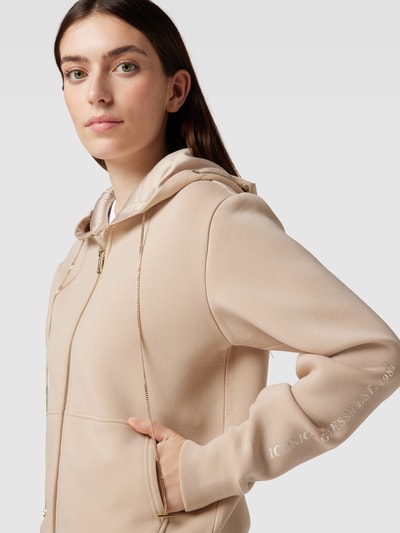 Guess Sweatjacke mit Tunnelzug in Ketten-Optik Modell 'SIMONNE' Sand 3