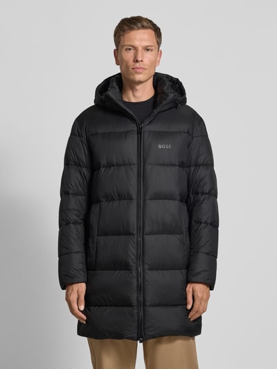 BOSS kurtka pikowana o kroju regular fit z nadrukiem z logo model 'CIKER' Czarny 4