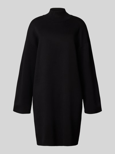 Jake*s Collection Strickkleid aus Viskose-Mix mit Stehkragen Black 2