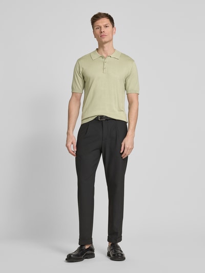 Casual Friday Slim Fit Poloshirt mit gerippten Abschlüssen Modell 'KARLO' Lind 1