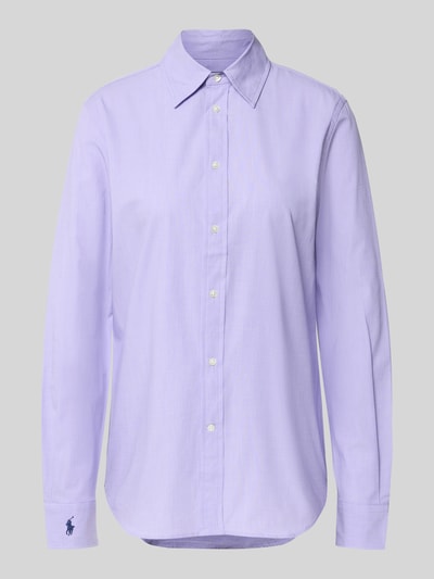 Polo Ralph Lauren Regular fit overhemdblouse met logostitching Paars - 2