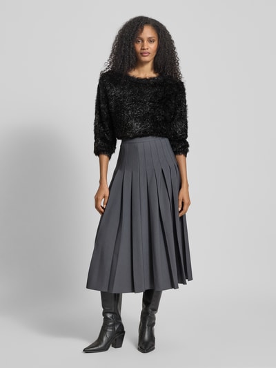 ICHI Regular Fit Pullover aus Kunstfell Modell 'Lizi' Black 1