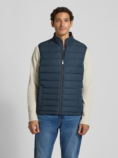 Christian Berg Men Steppweste mit Stehkragen und Eingrifftaschen Marine 4