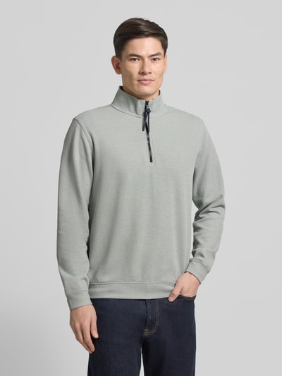 LERROS Regular Fit Troyer mit Stehkragen und Reißverschluss Lind 4
