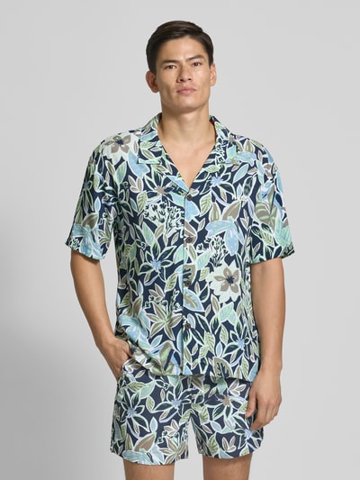 HUGO Relaxed Fit Freizeithemd mit 1/2-Arm Blau 4