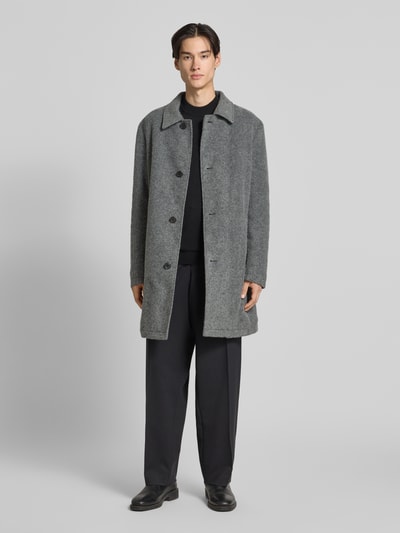 MCNEAL Krótki płaszcz z wykładanym kołnierzem i listwą guzikową Antracytowy 1