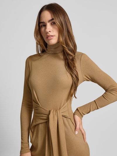 Lauren Ralph Lauren Midi-jurk met col, model 'VAUREEN' Camel - 3