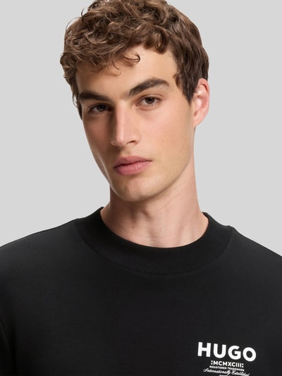 HUGO Blue Regular Fit Sweatshirt aus reiner Baumwolle Modell 'Nespon' BLACK 3
