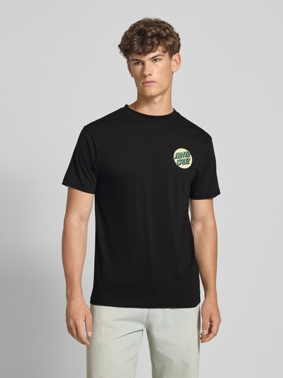 SANTA CRUZ T-Shirt mit Label-Print und Rundhalsausschnitt Black 4