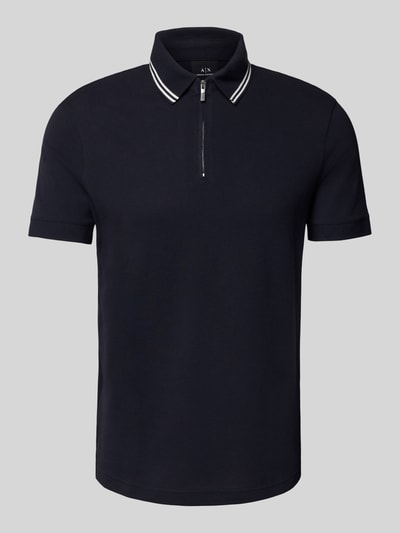 ARMANI EXCHANGE Poloshirt met korte ritssluiting Marineblauw - 2