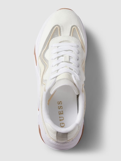 Guess Sneakersy z detalami z logo model ‘ENIE’ Piaskowy 5