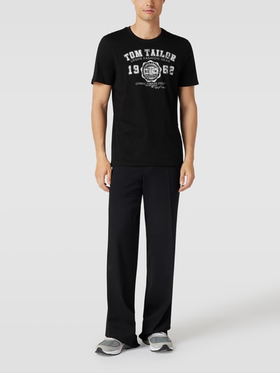 Tom Tailor T-Shirt mit Label-Print Black 1