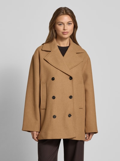 Jake*s Casual Relaxed Fit Jacke mit Woll-Viskose-Anteil Camel 4