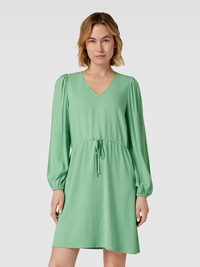 Selected Femme Mini-jurk met V-hals, model 'VIVA' Lichtgroen - 4